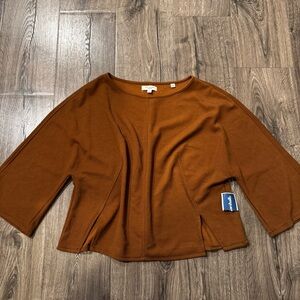 Max Studio London Rust Brown Blouse new size large